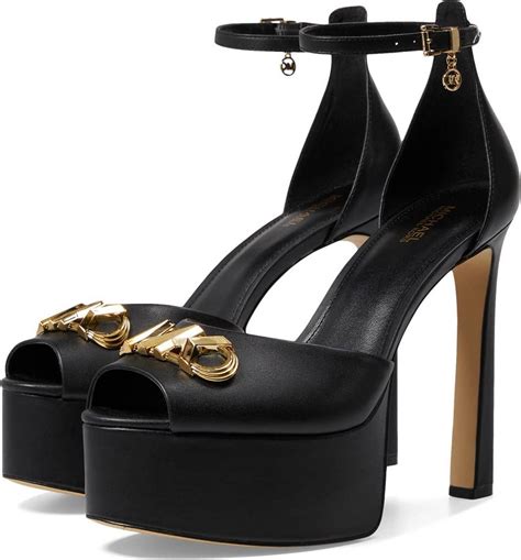 michael kors peep toe black shiny|MICHAEL Michael Kors Women's Martina Ankle.